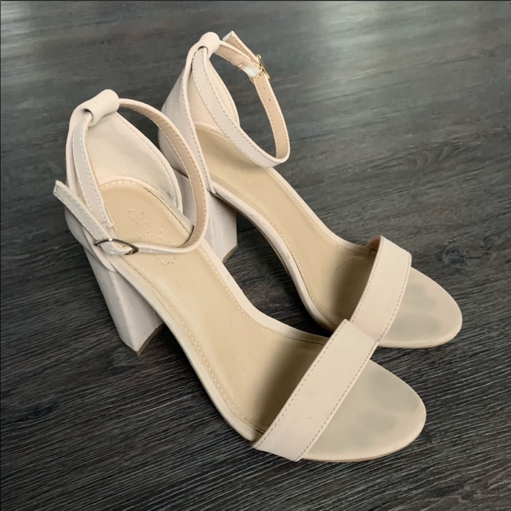 Beige Strappy Heels “nude”